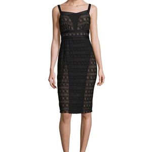 Tracey Reese Sleevless Lace Black Sheath Dress